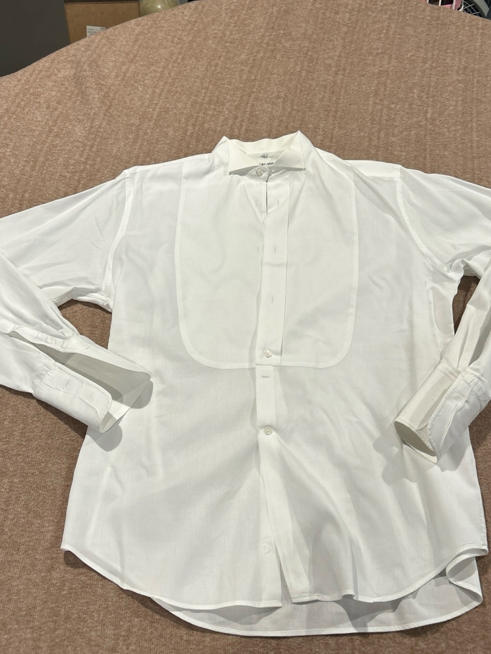 Giorgio Armani White Bib-Front Dress Shirt